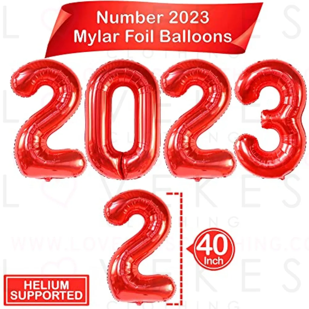 KatchOn, Red and White Graduation Decorations 2023 - Huge 40 Inch, Red 2023 Balloons | Mylar Star Balloons, Graduation Decorations Class of 2023 Red and White | Red and White Graduation Party Supplies