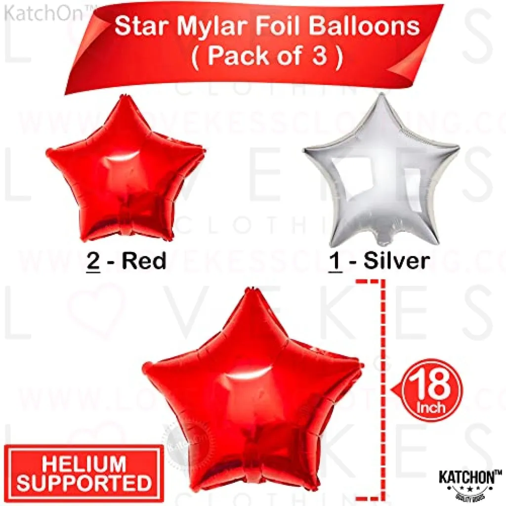 KatchOn, Red and White Graduation Decorations 2023 - Huge 40 Inch, Red 2023 Balloons | Mylar Star Balloons, Graduation Decorations Class of 2023 Red and White | Red and White Graduation Party Supplies