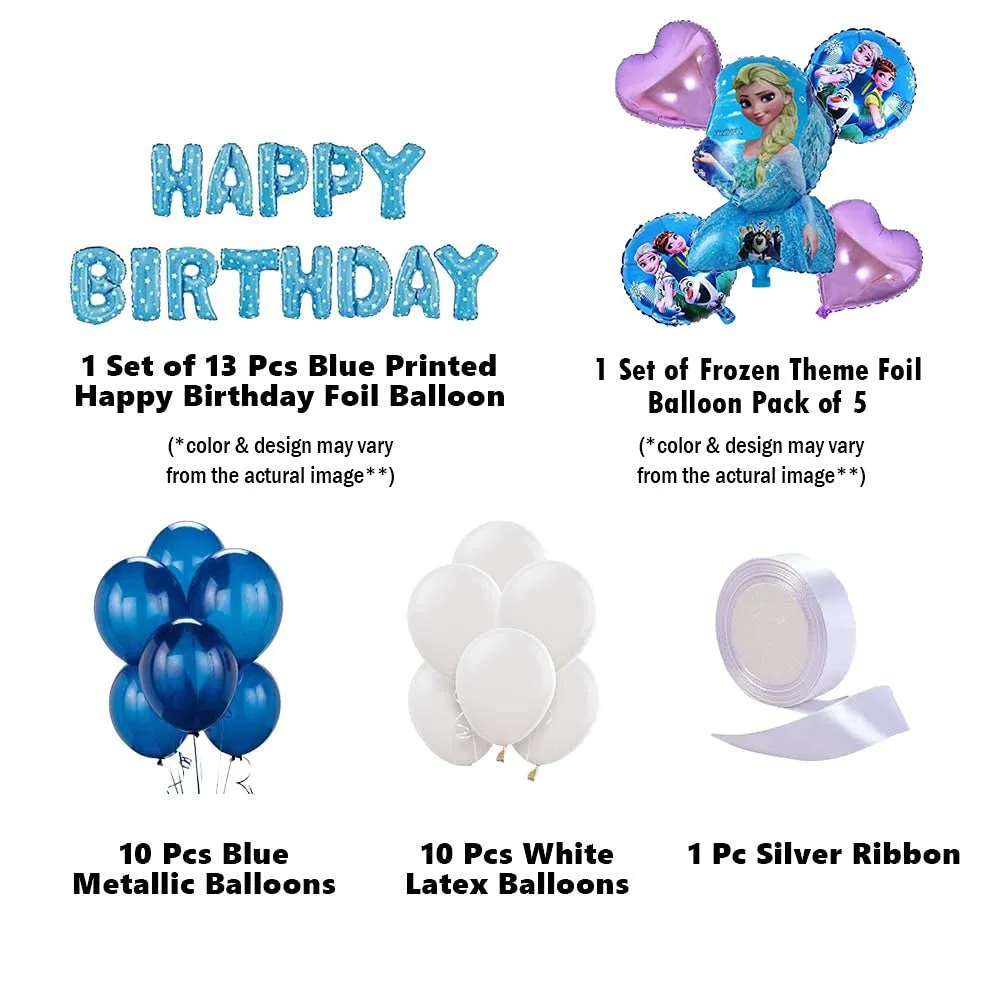 Kids Frozen Birthday Balloon Decoration 35 Pcs