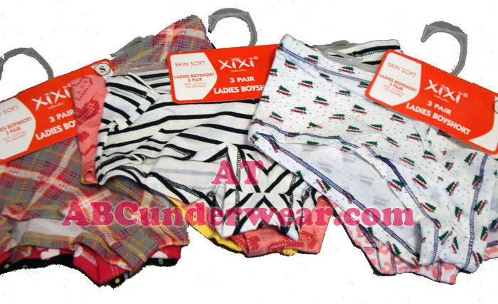 Ladies Boyshort 3 pack Assorted