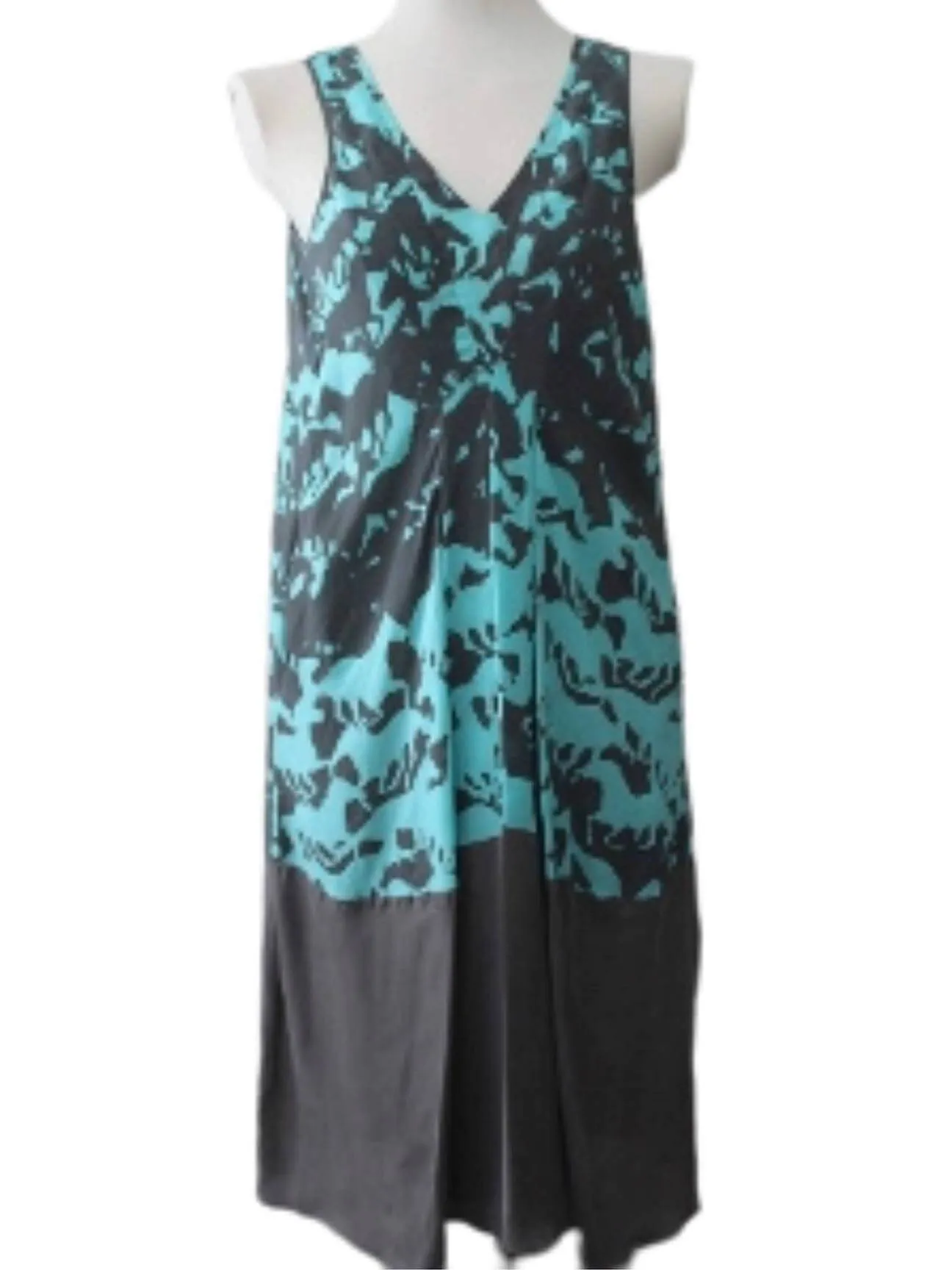 Light Spring Western Print Silk Dress