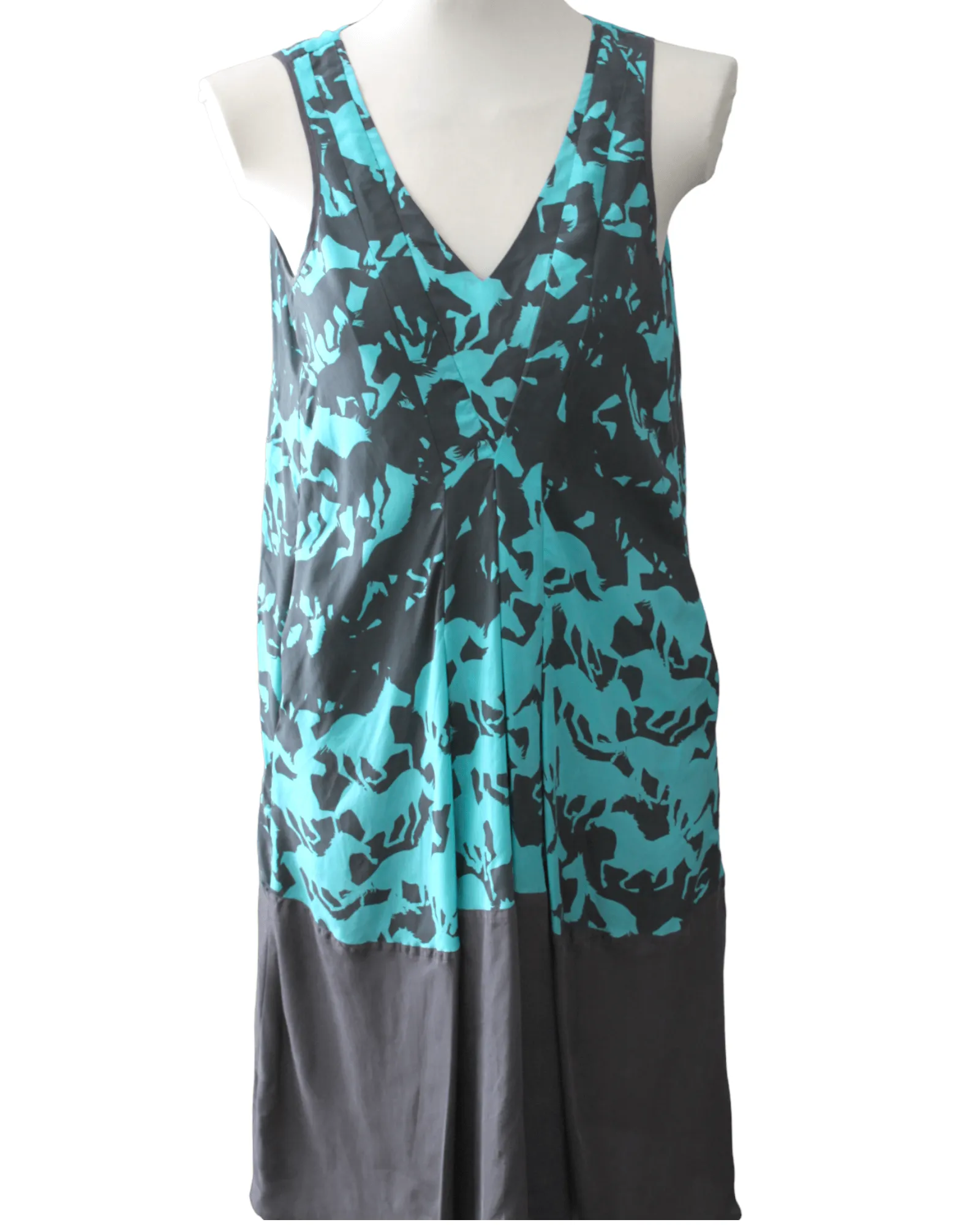 Light Spring Western Print Silk Dress