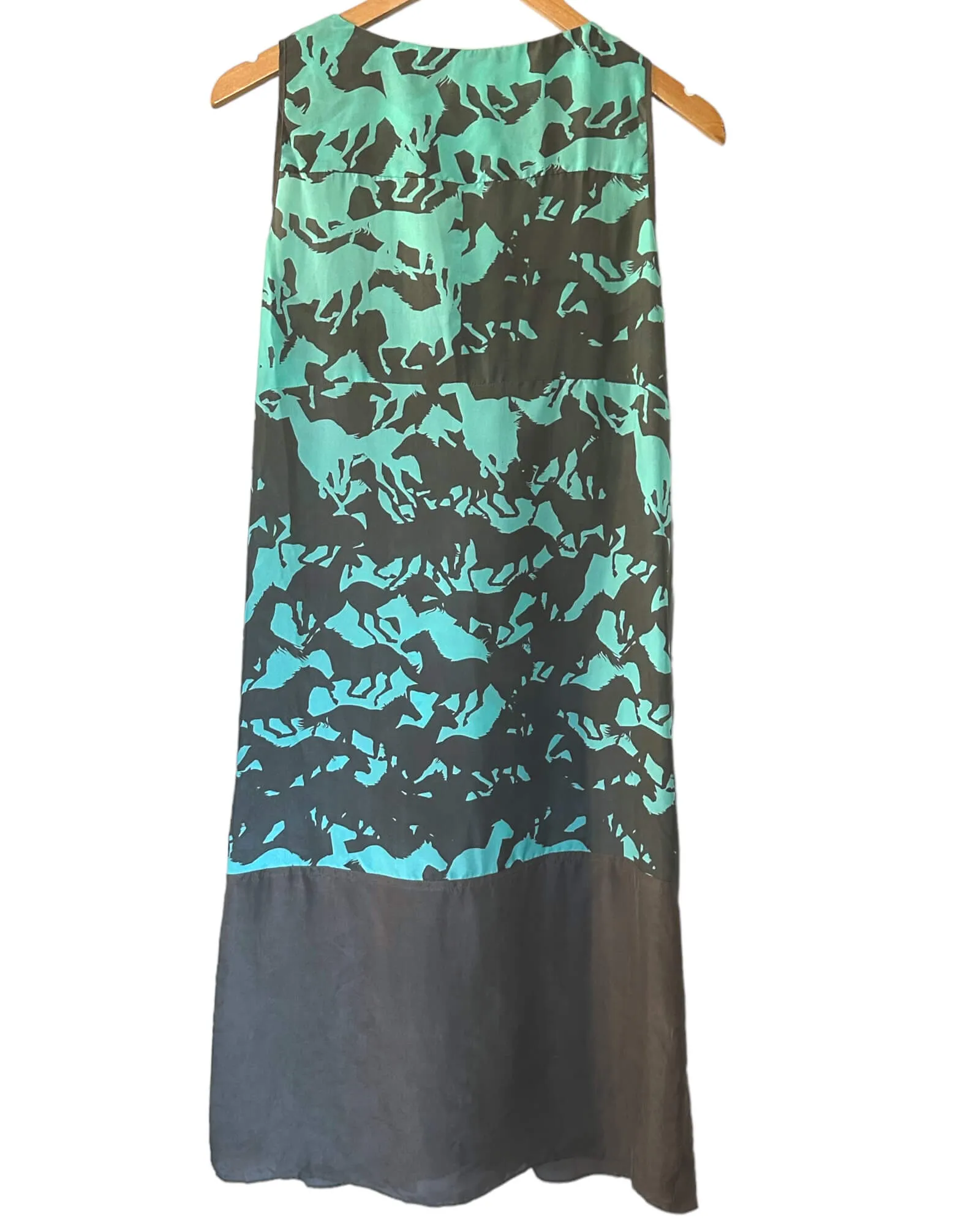 Light Spring Western Print Silk Dress