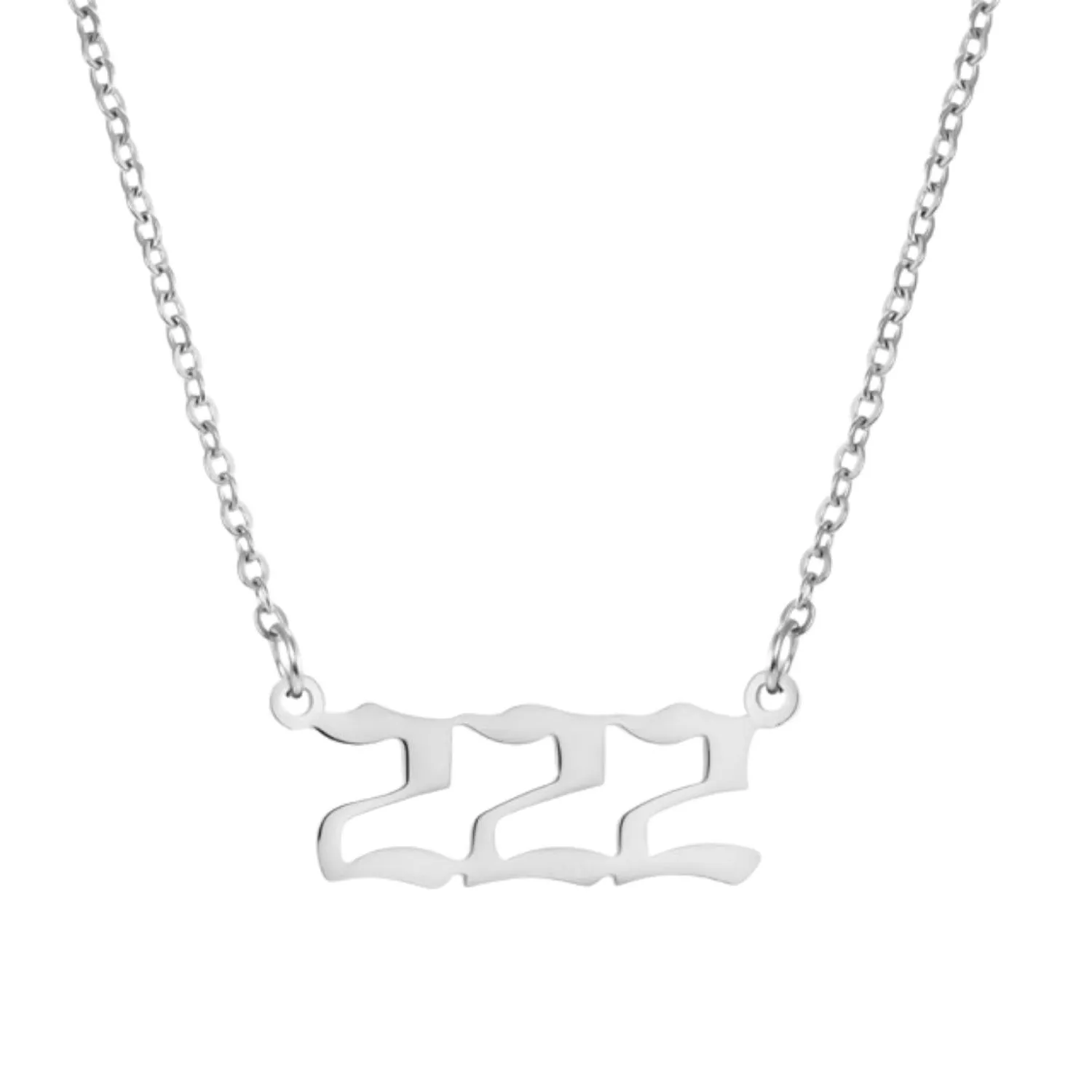 Lucky Angel Number Custom Gothic Necklace