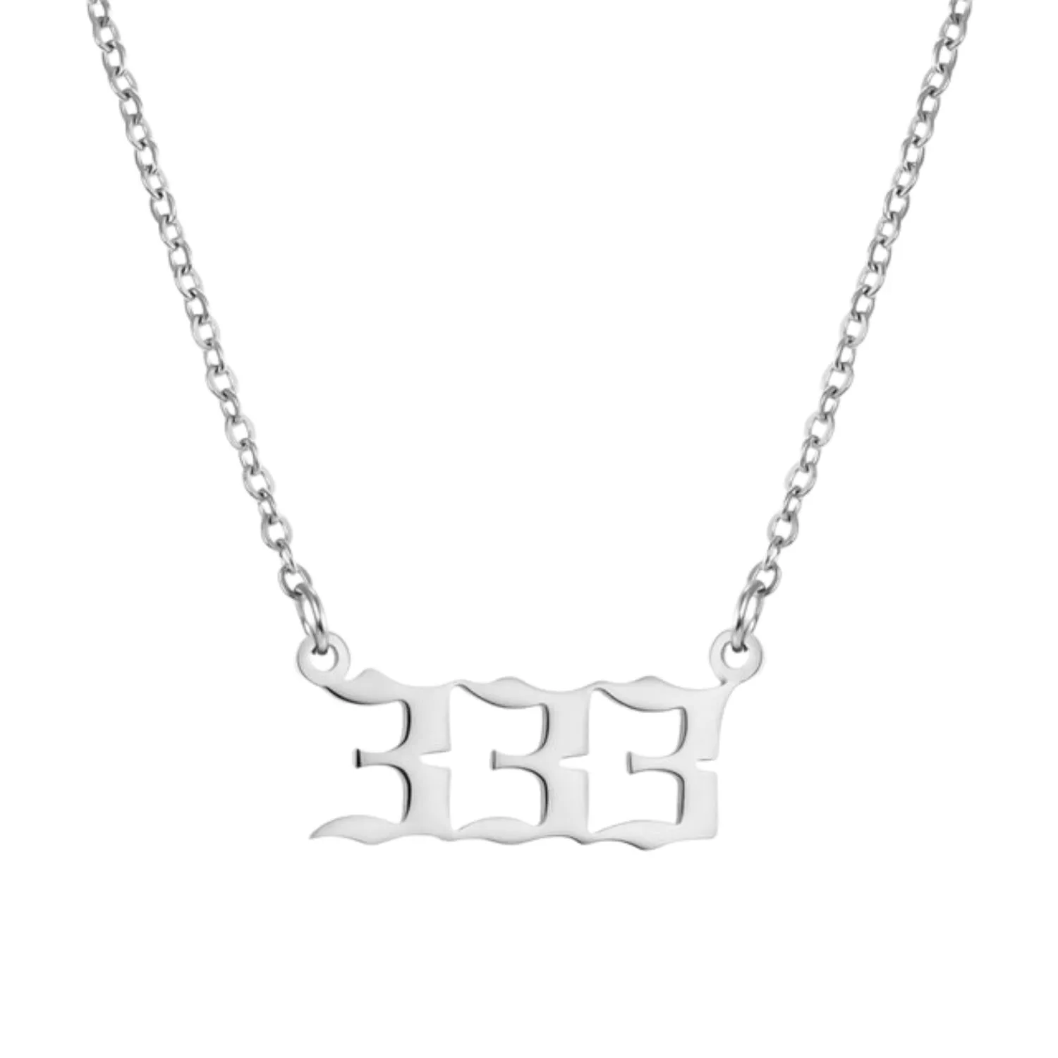 Lucky Angel Number Custom Gothic Necklace