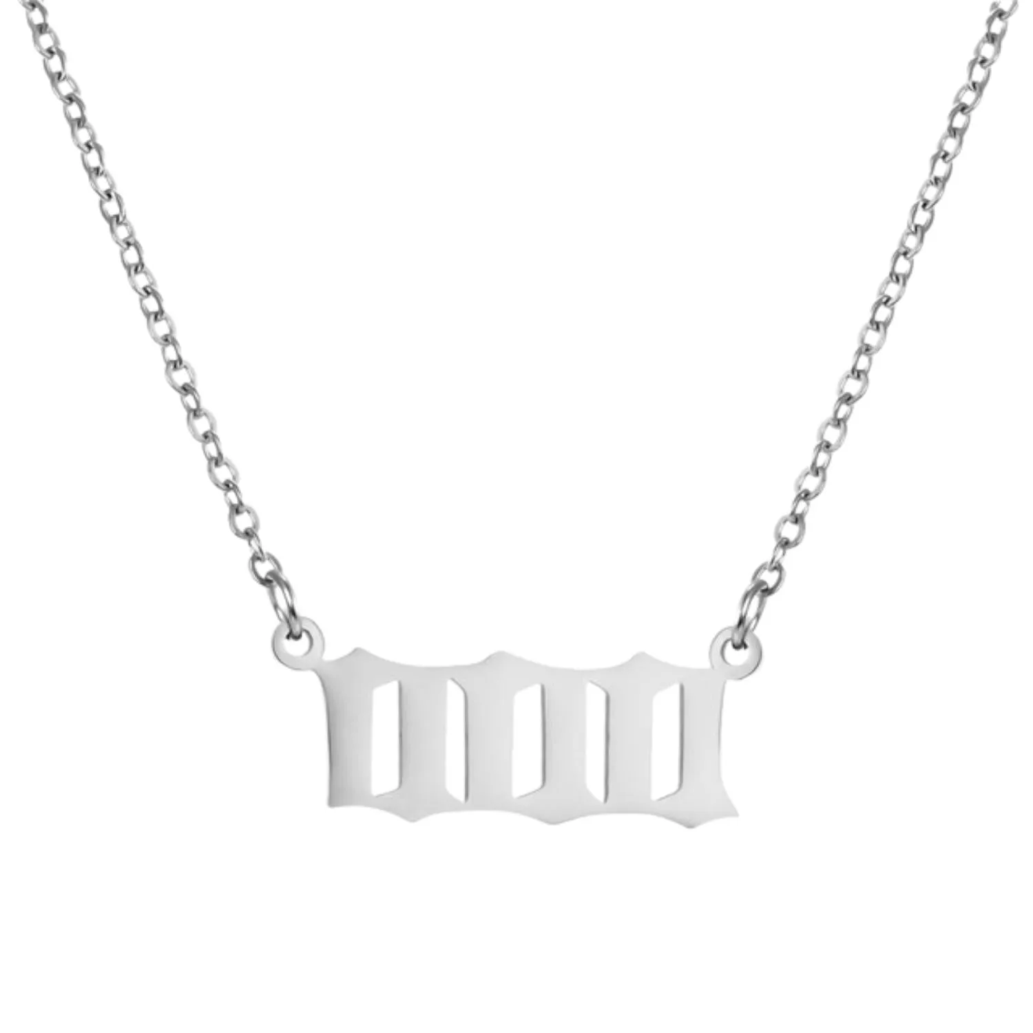 Lucky Angel Number Custom Gothic Necklace