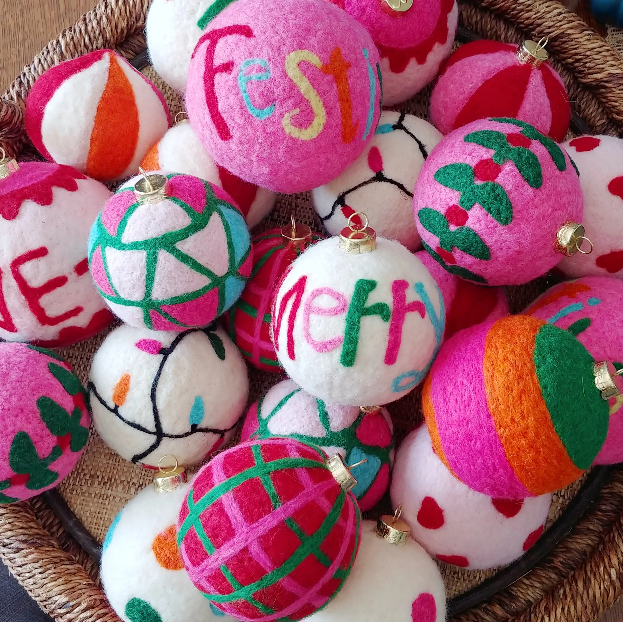 Merry Felt Ornaments