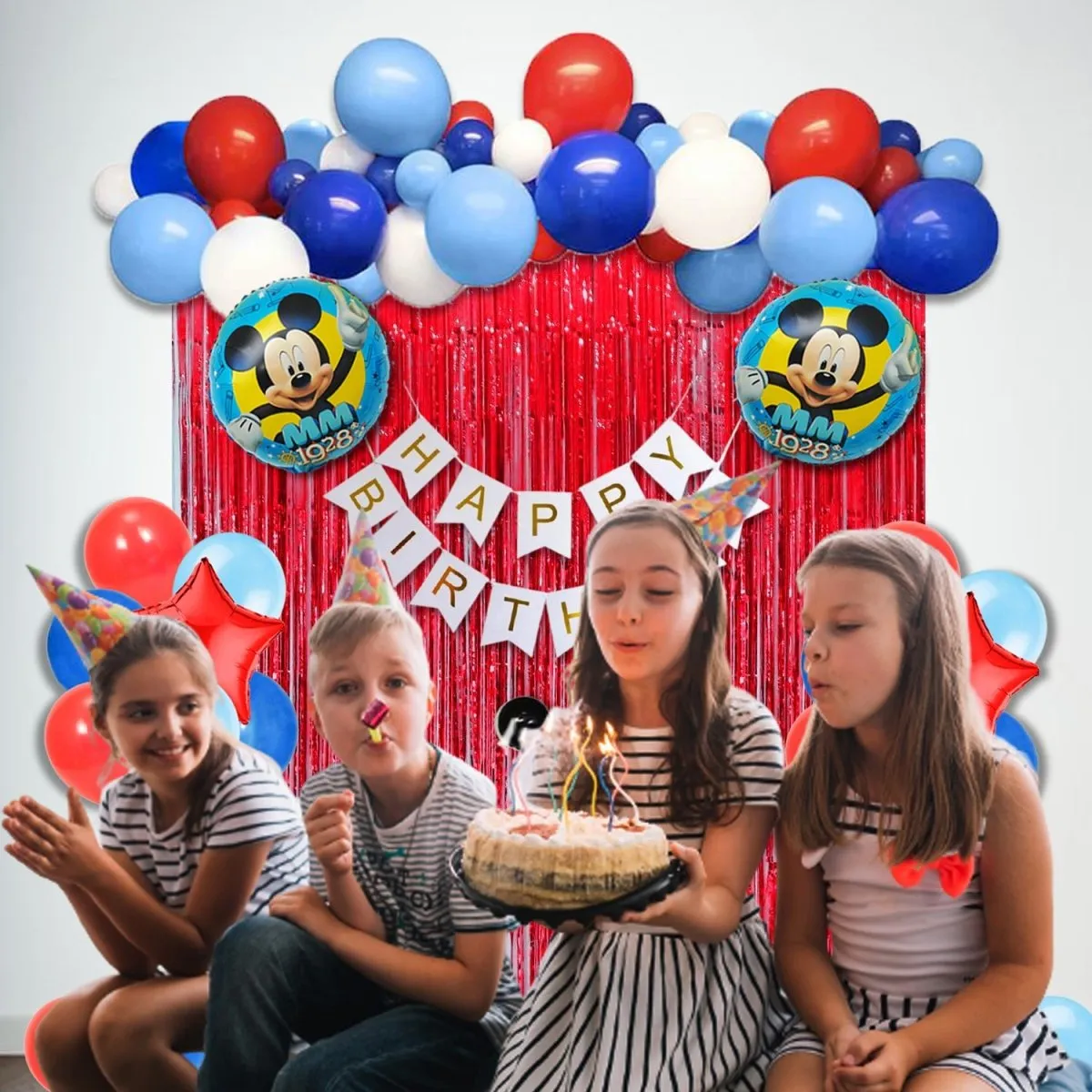 Mickey Mouse Birthday Party Decorations 68 Pcs - Birthday Wall Decoration