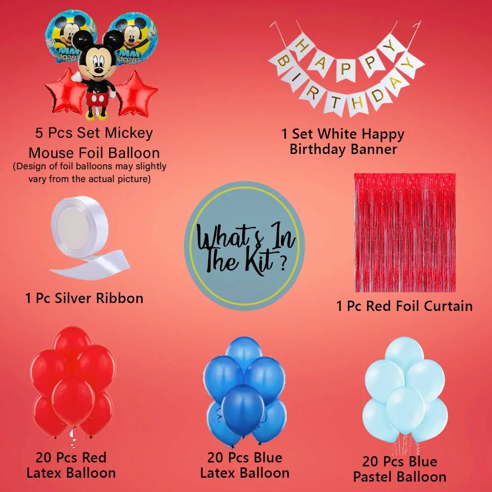 Mickey Mouse Birthday Party Decorations 68 Pcs - Birthday Wall Decoration