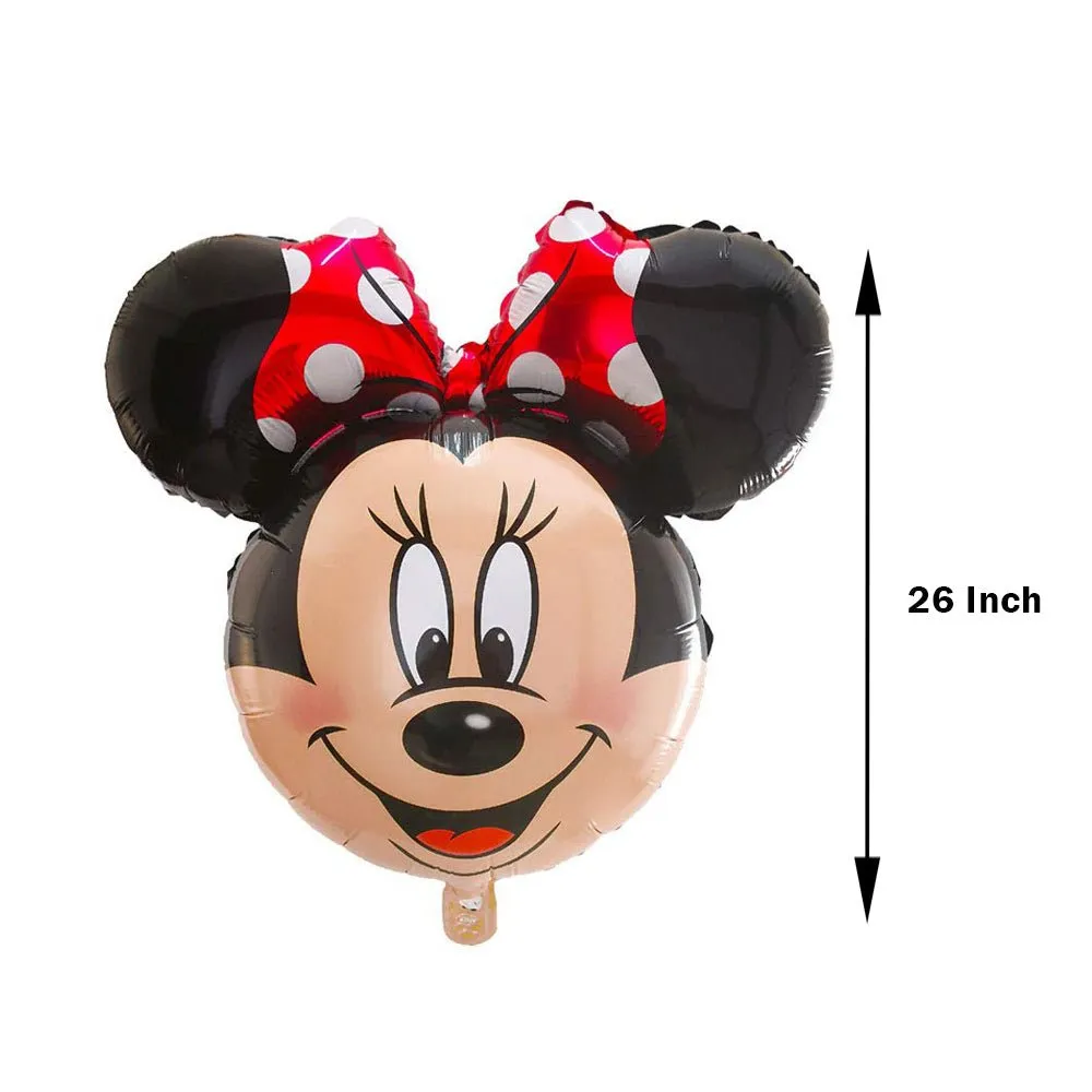 Minnie Theme Face foil balloons for Kids Birthday Party