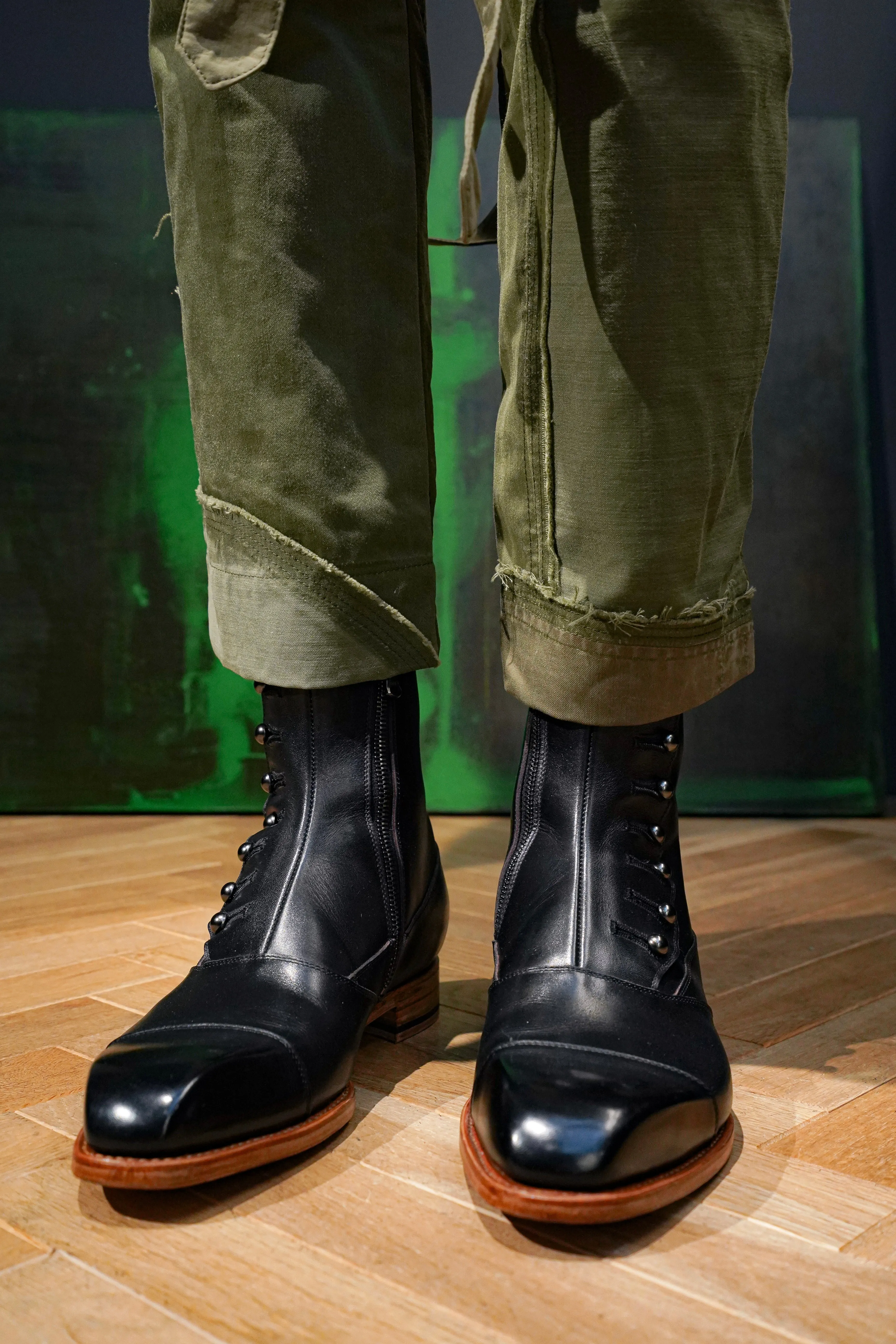 Nobuyuki Matsui Button Boots (BLACK)(EXCLUSIVE)