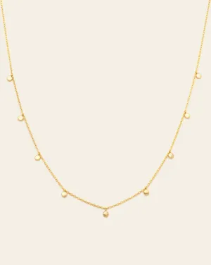 Nouveaux Mini Disc Necklace - Gold Vermeil