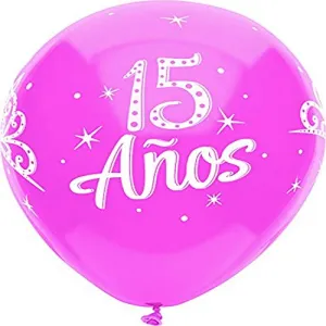 PartyMate - 12" 15 Anos Latex Balloons (6ct)