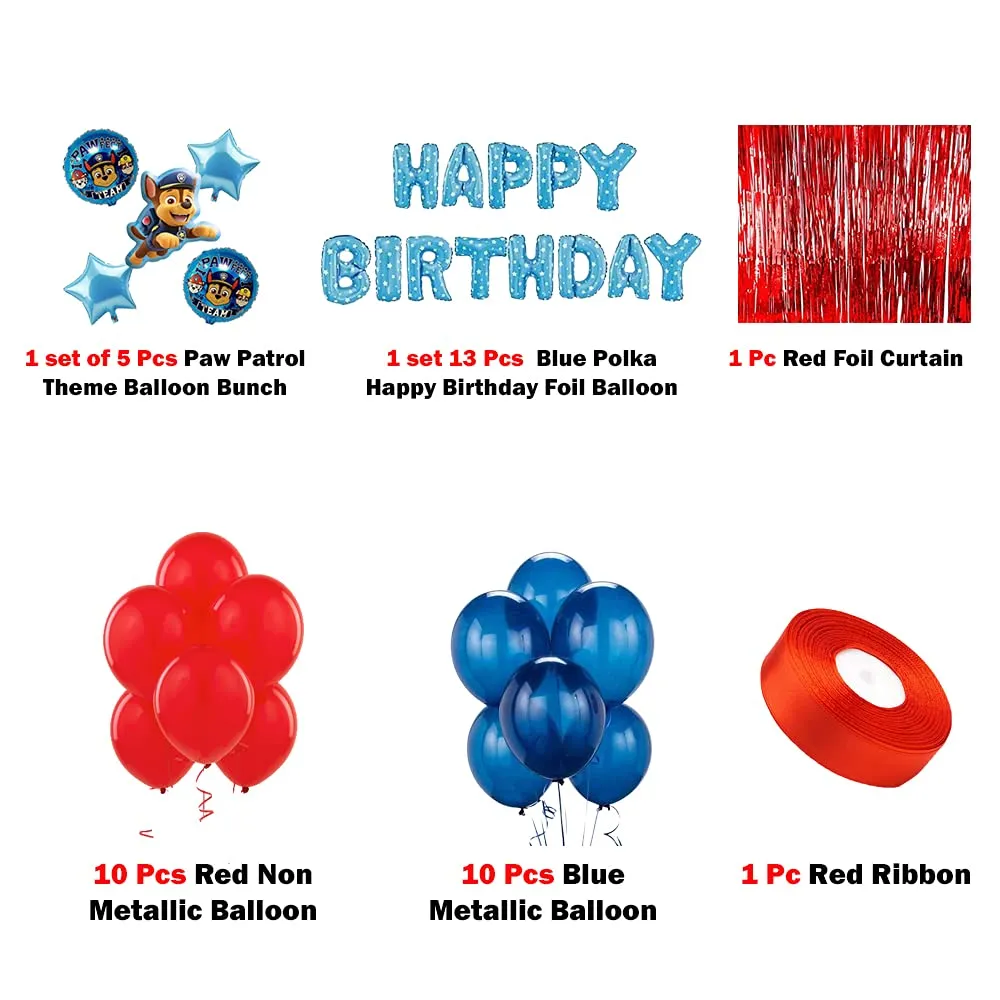 Paw Patrol Kids Birthday Balloon for Decoration 40 Pcs