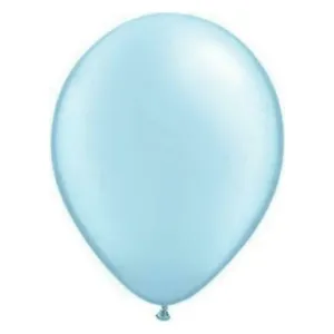 Pearl Light Blue Balloons 11"