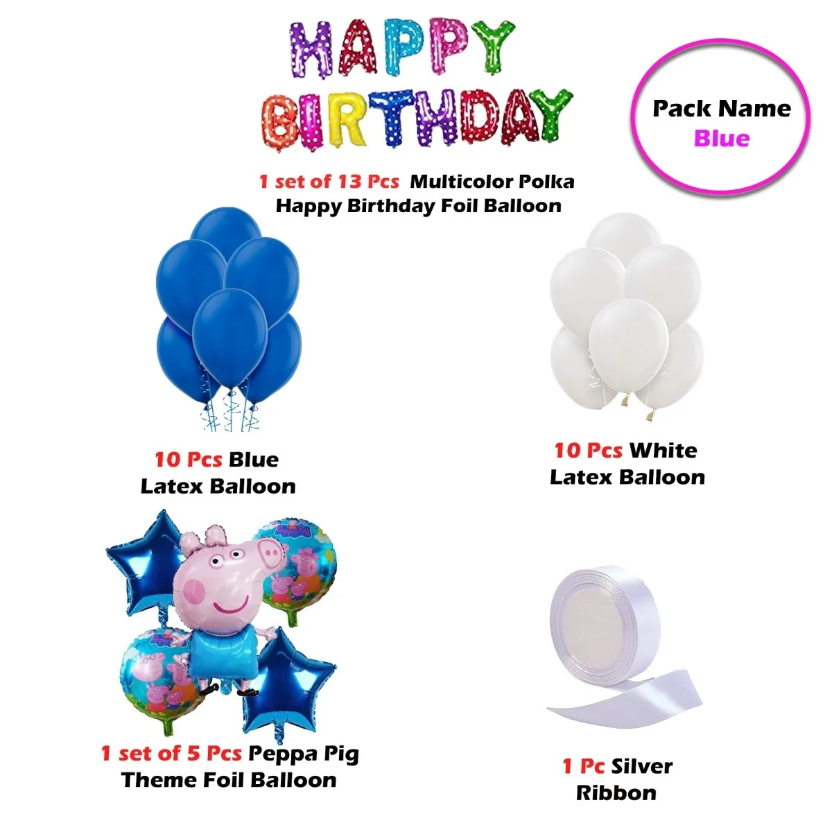 Peppa Pig Birthday Decoration Kit 35 Pcs
