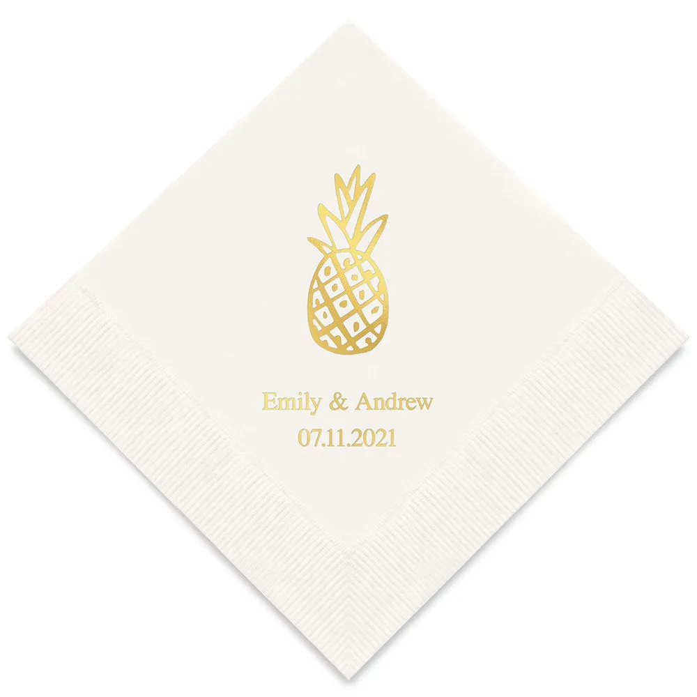 PERSONALIZED FOIL PRINTED PAPER NAPKINS - Pineapple

(50/pkg)