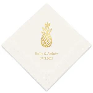 PERSONALIZED FOIL PRINTED PAPER NAPKINS - Pineapple

(50/pkg)