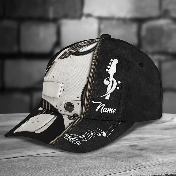 Personalized Guitar Hat for Him, 3D Classic Cap All Over Printed Gift for Guitar Lovers, Guitar Hat for Boyfriend
