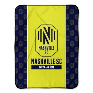 Personalized Nashville SC Icon Baby Pixel Fleece Blanket