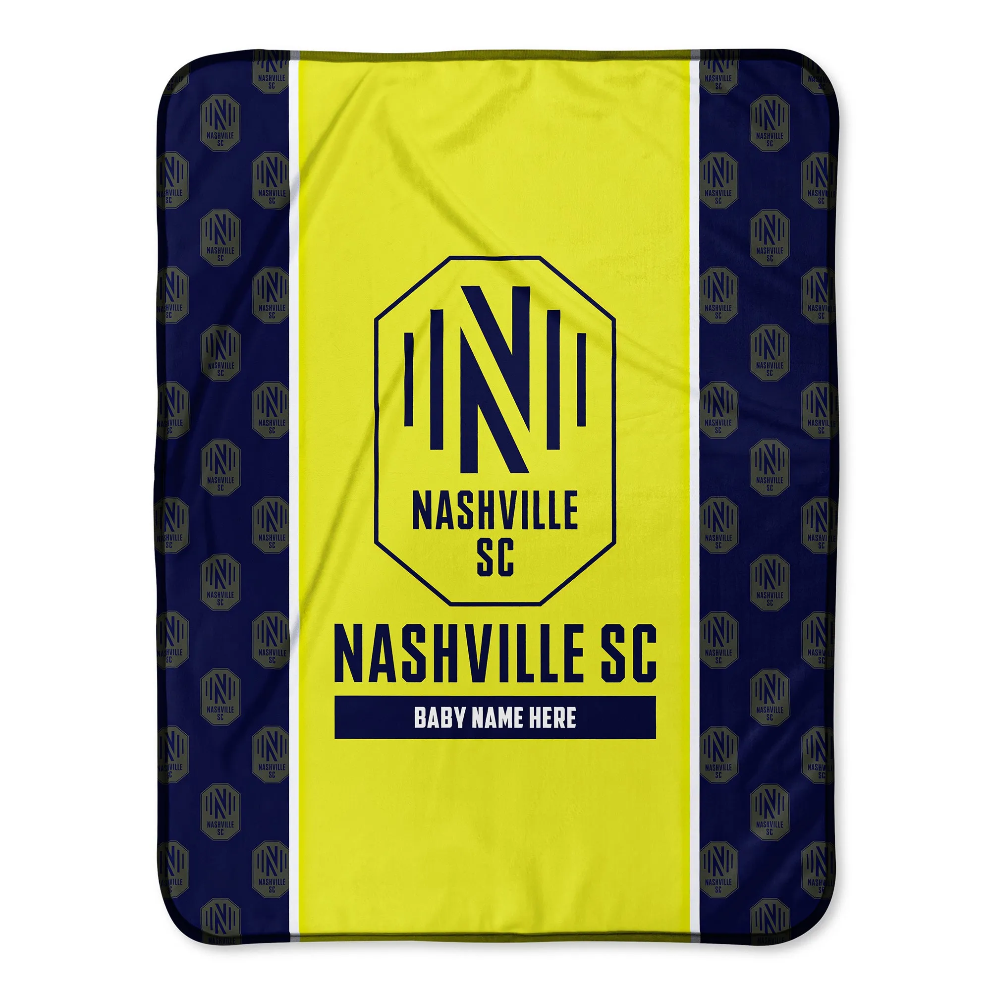 Personalized Nashville SC Icon Baby Pixel Fleece Blanket
