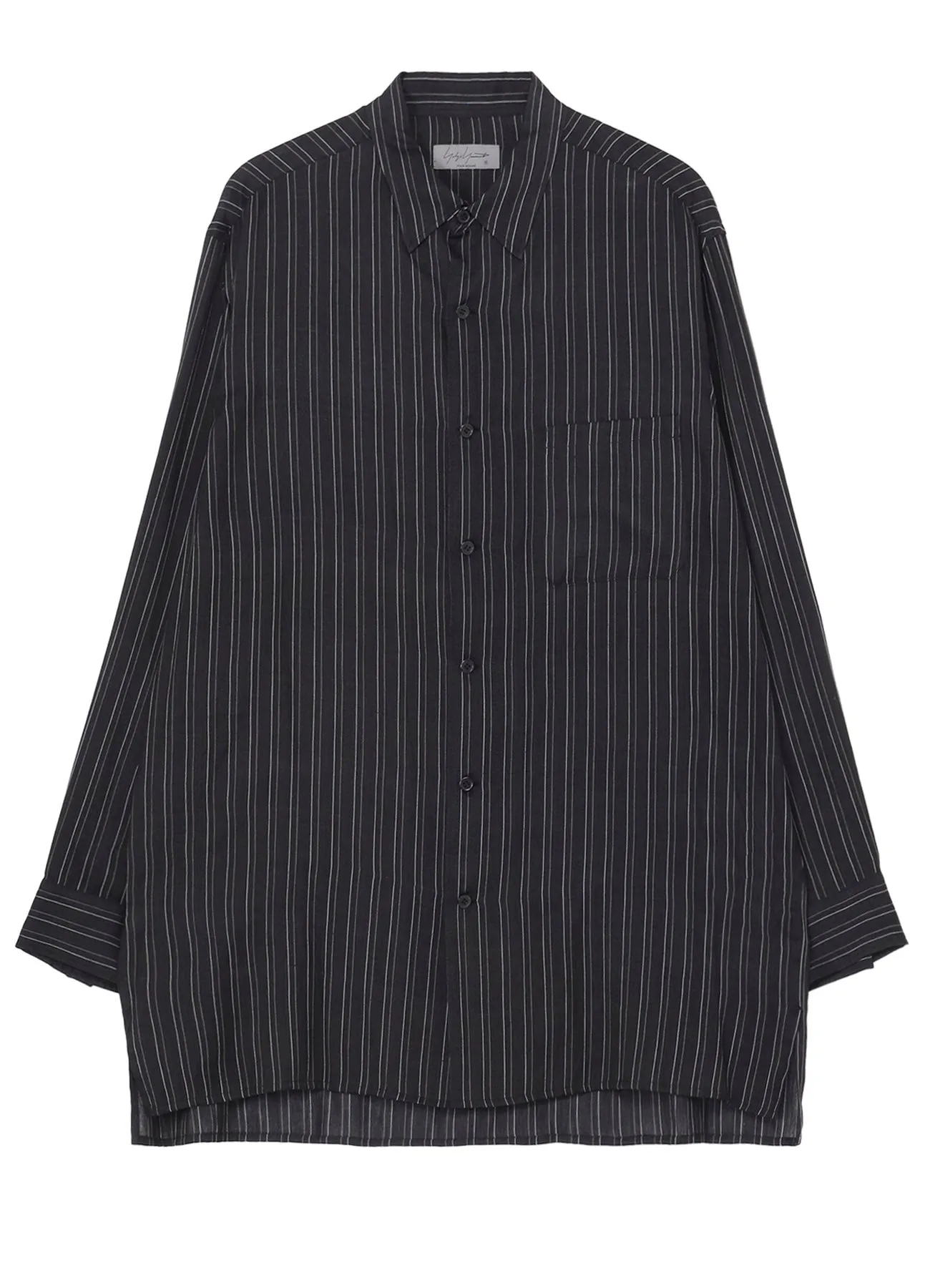 PIECE UNIQUE/AOYAMAINDIA SILK STRIPE BIG BLOUSE