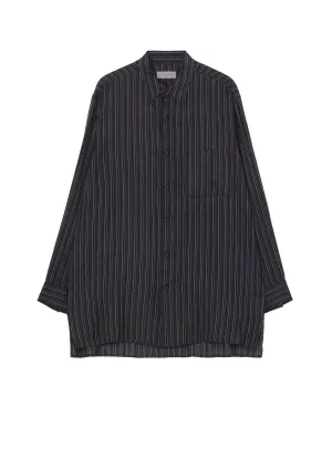 PIECE UNIQUE/AOYAMAINDIA SILK STRIPE BIG BLOUSE