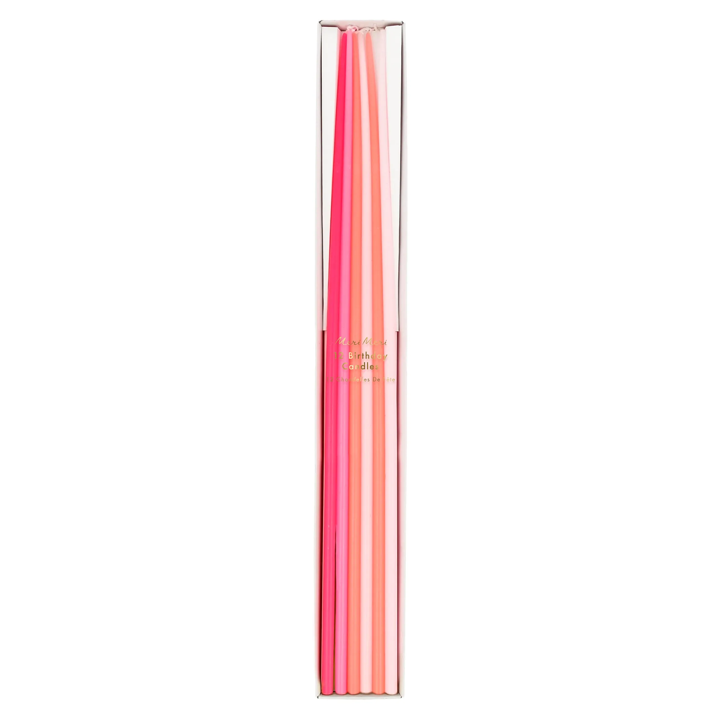 Pink Tall Tapered Candles (x 12)