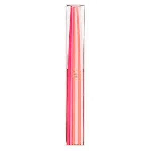 Pink Tall Tapered Candles (x 12)