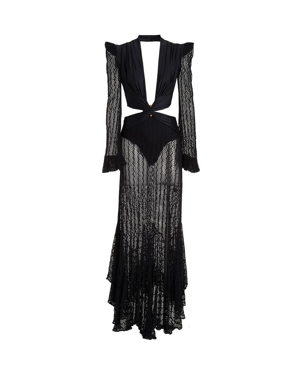 PLUNGE NETTED BEACH DRESS (EXCLUSIVE)