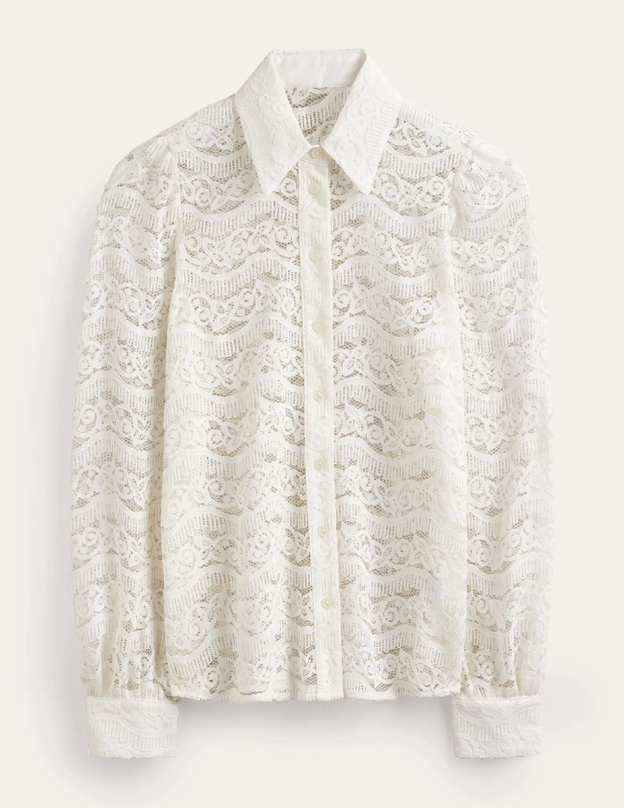 Romantic Lace Shirt-Ivory
