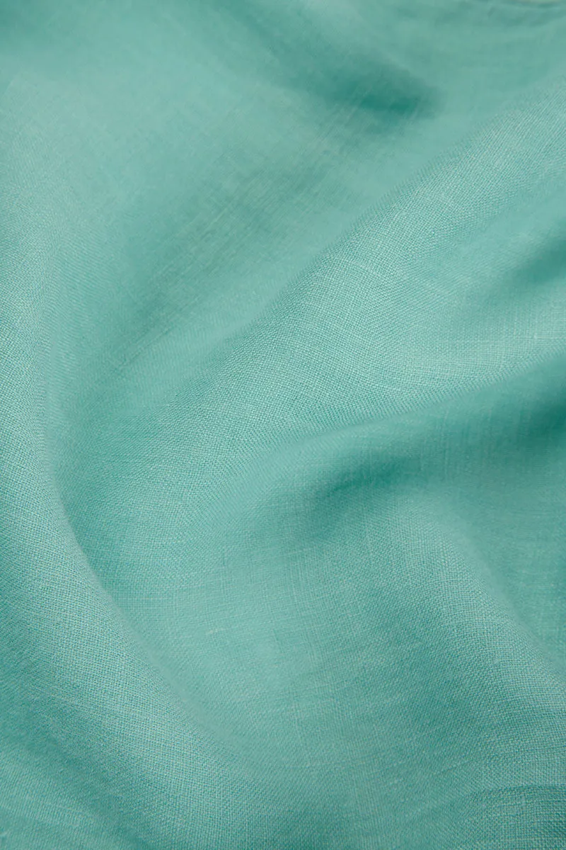 Romantic Mint Green Linen Dress