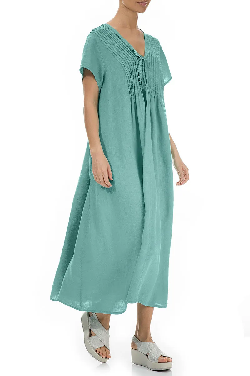 Romantic Mint Green Linen Dress