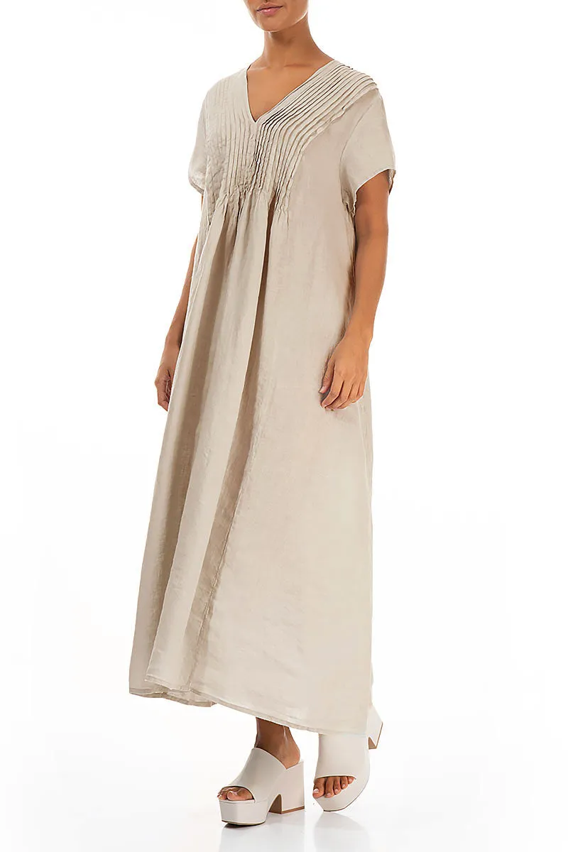 Romantic Natural Linen Dress