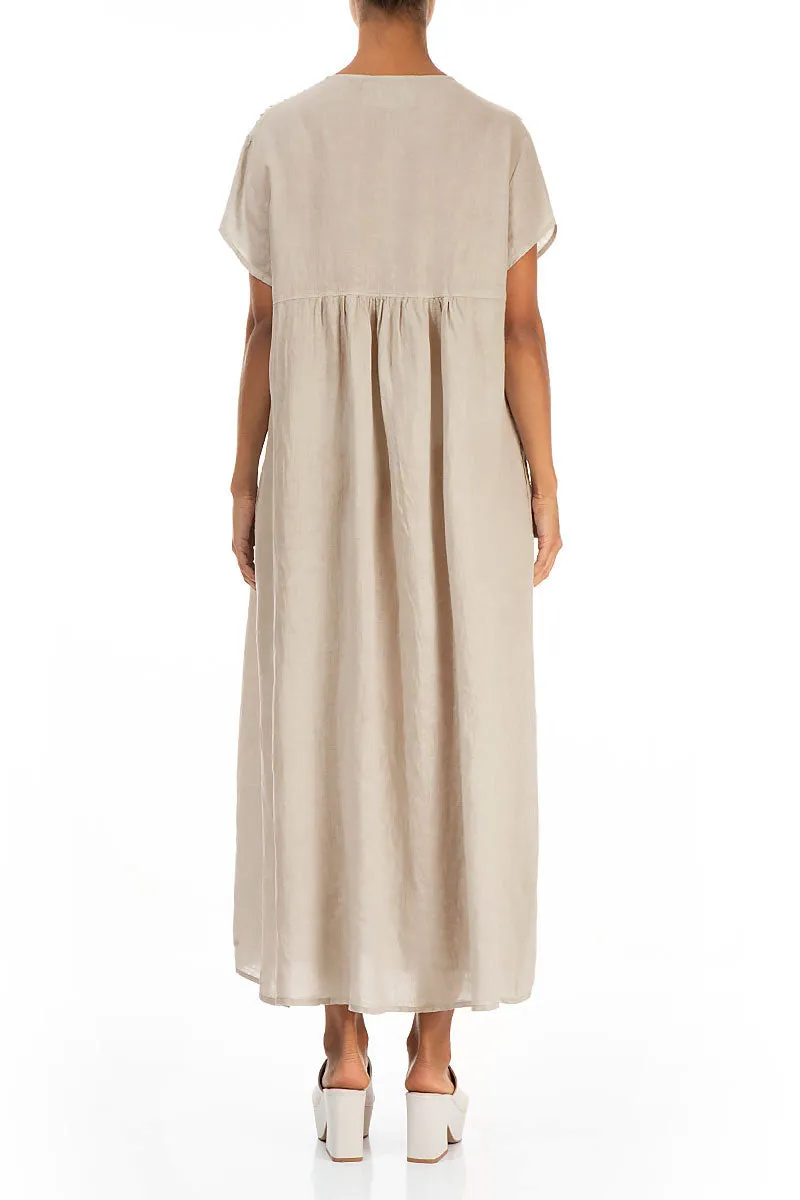 Romantic Natural Linen Dress