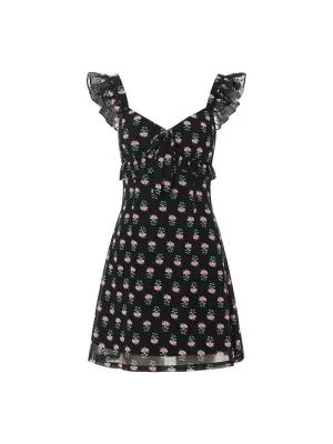 Romantic V Neck Mini Dress