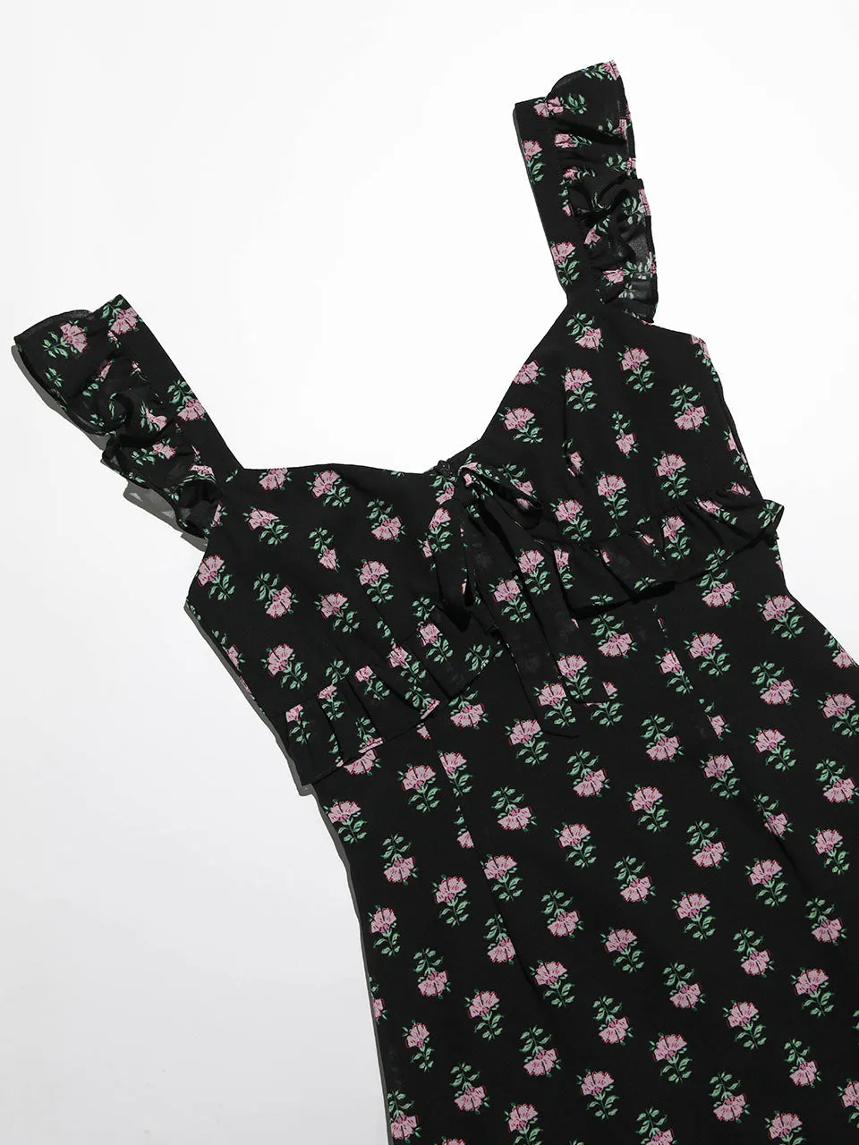 Romantic V Neck Mini Dress