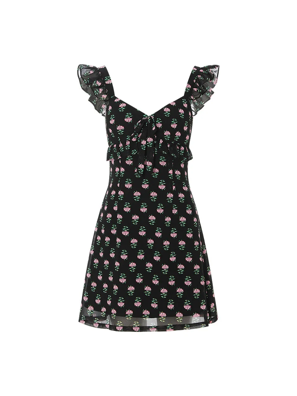 Romantic V Neck Mini Dress