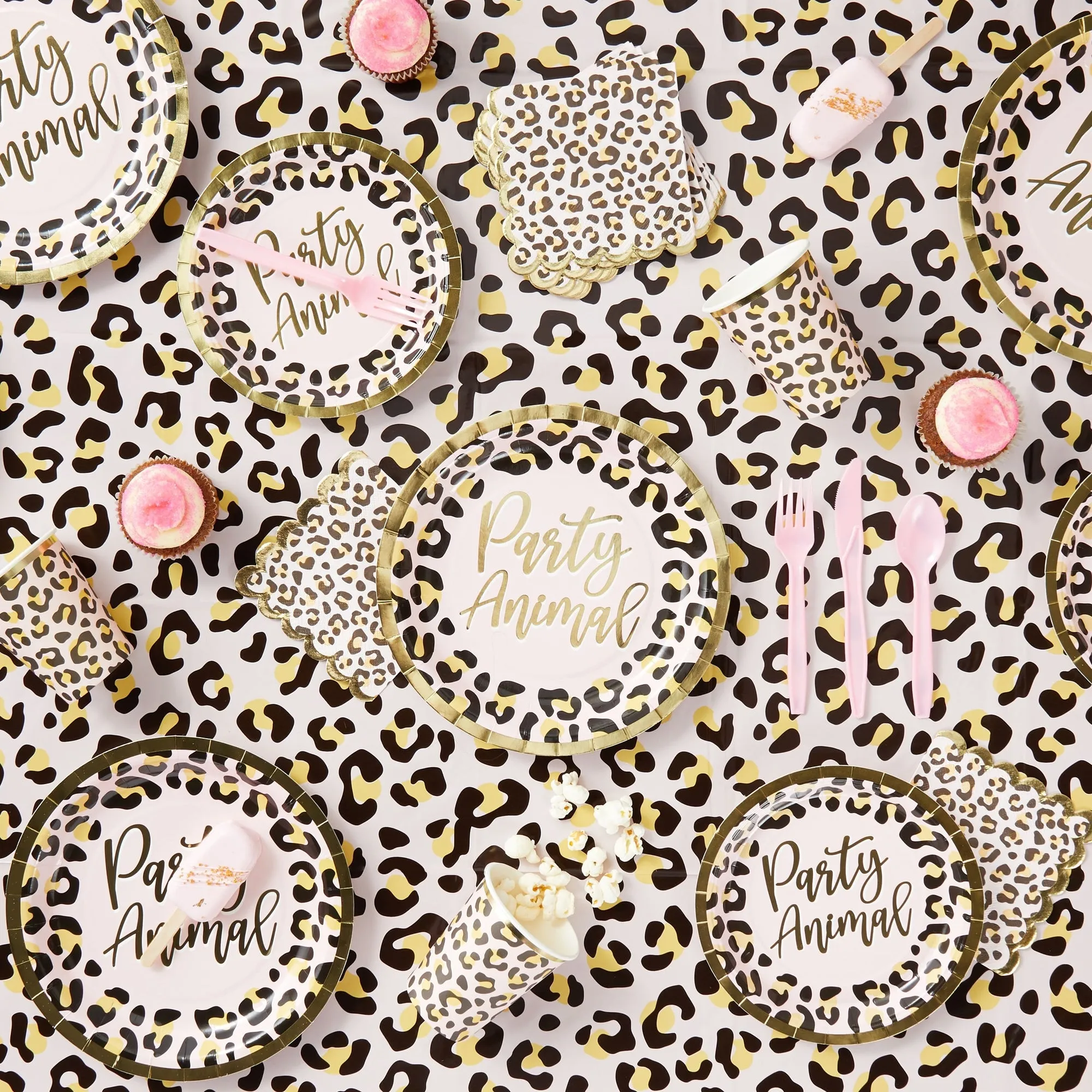 Safari Birthday Party Supplies, Cheetah Party Animal Dinnerware and Decor (Serves 24)