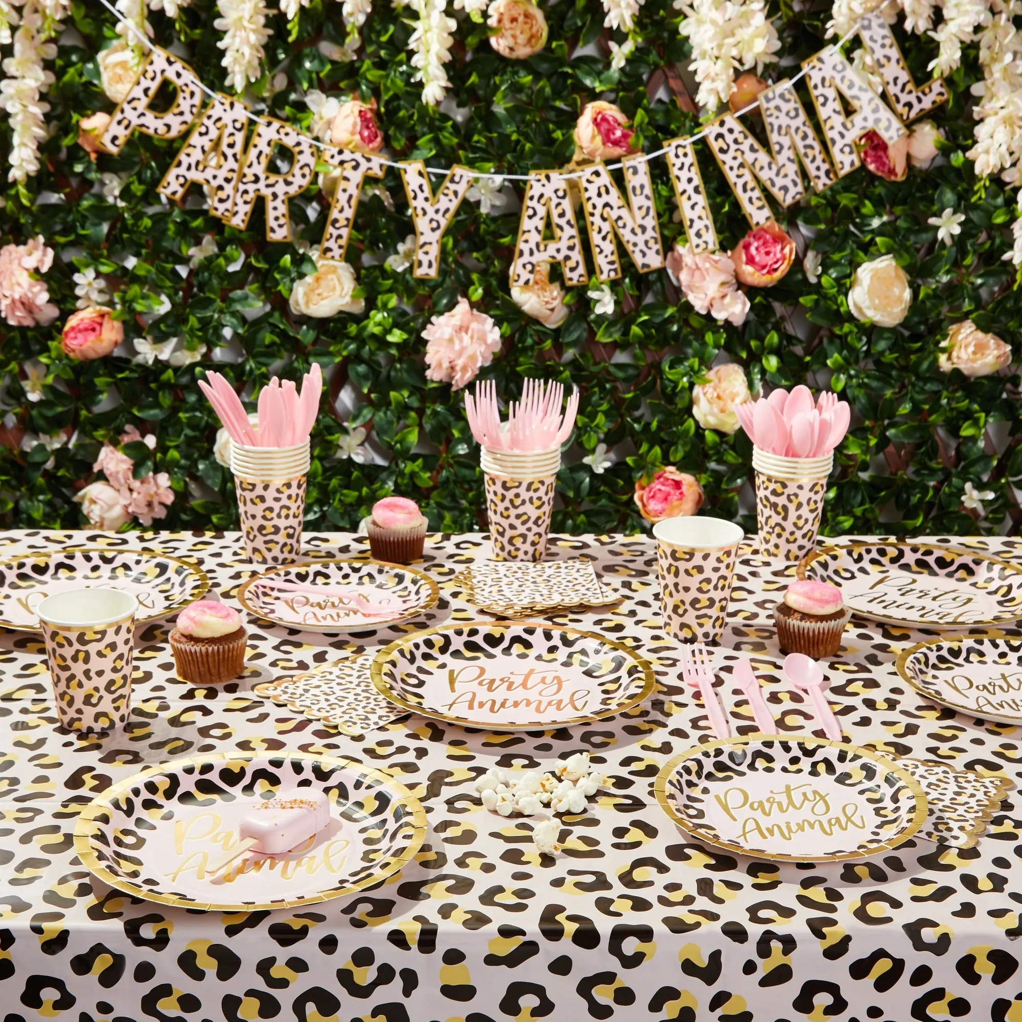 Safari Birthday Party Supplies, Cheetah Party Animal Dinnerware and Decor (Serves 24)