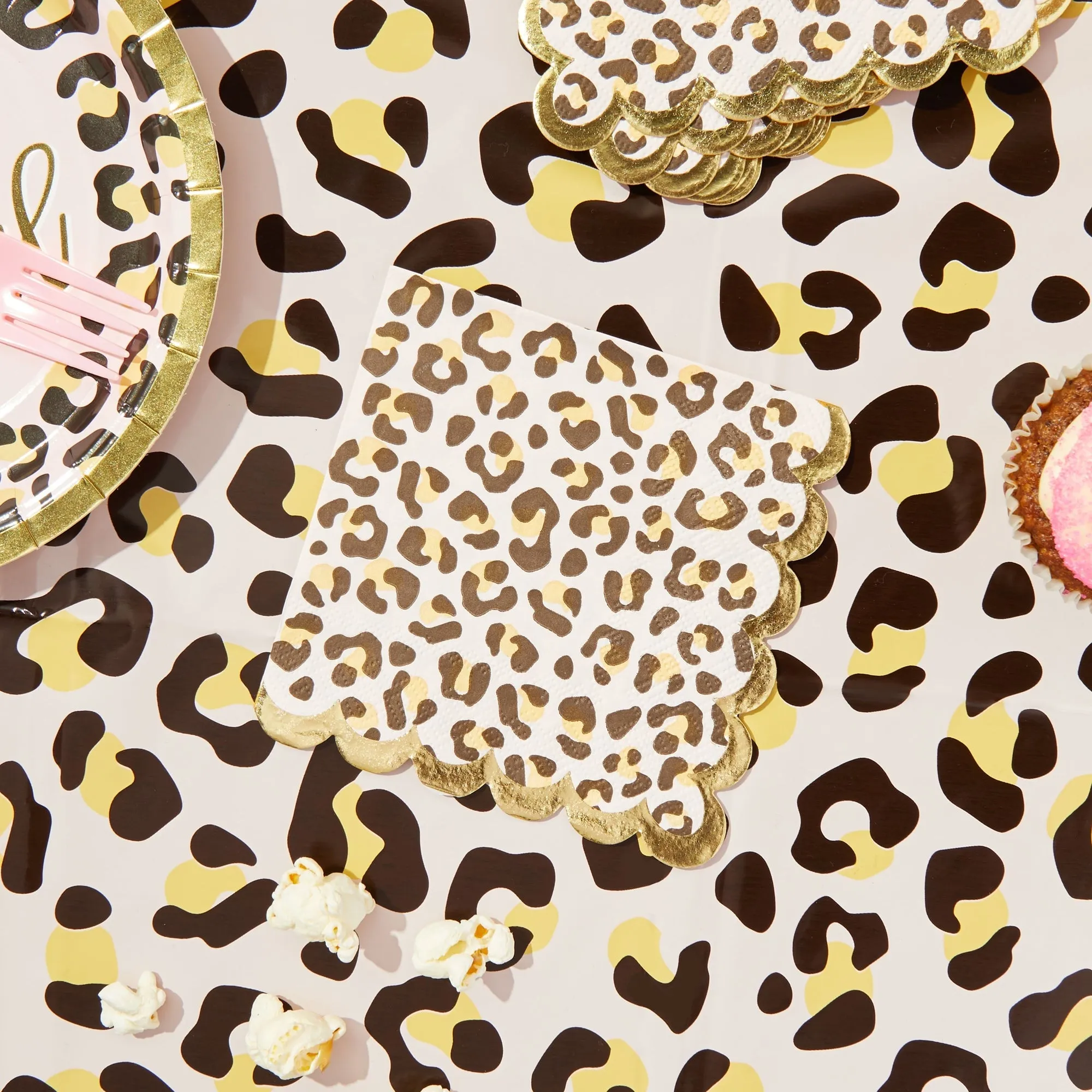 Safari Birthday Party Supplies, Cheetah Party Animal Dinnerware and Decor (Serves 24)