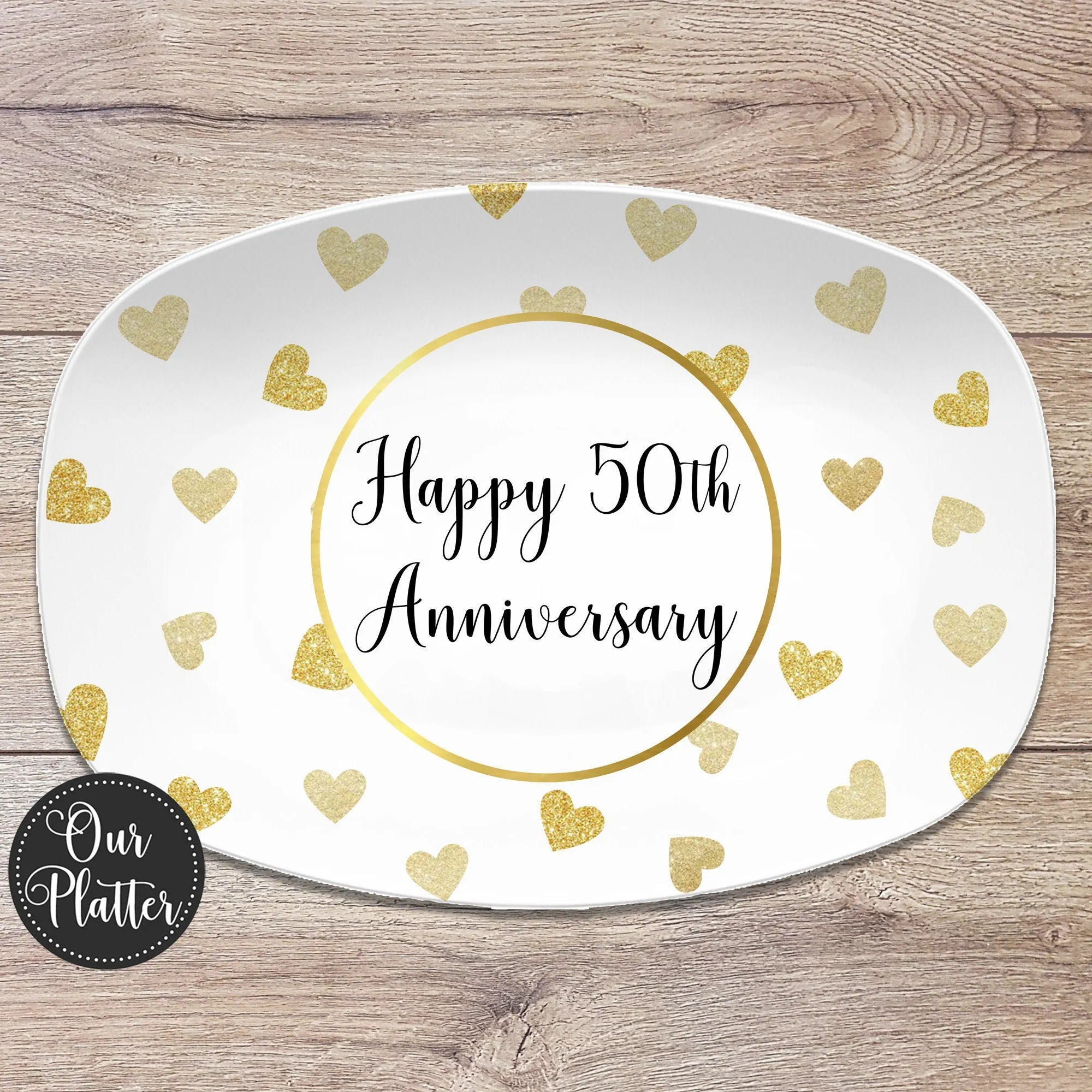 Scattered Hearts Personalized Platter