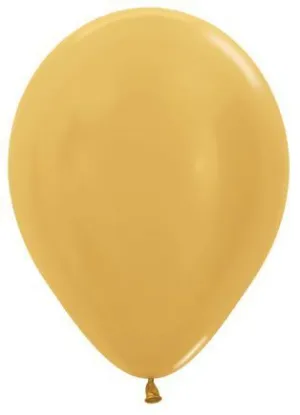 Sempertex - 11" Metallic Gold Latex Balloons (50pcs)