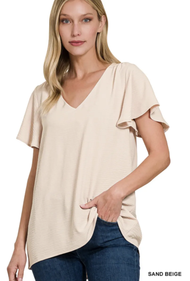 Stay Sweet Airflow Flutter Sleeve Top