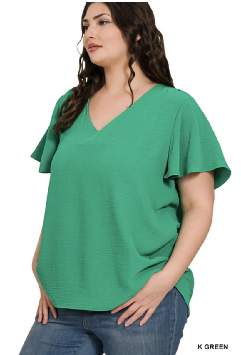 Stay Sweet Airflow Flutter Sleeve Top