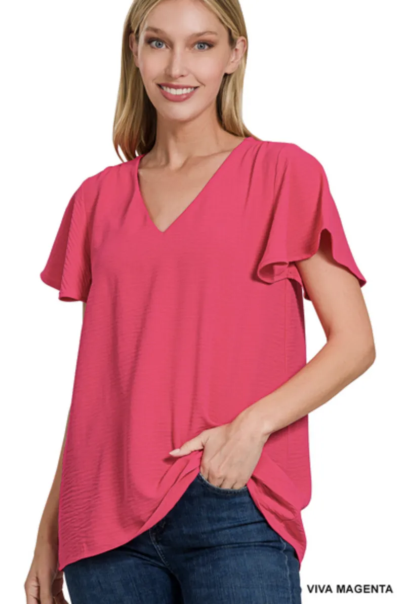 Stay Sweet Airflow Flutter Sleeve Top