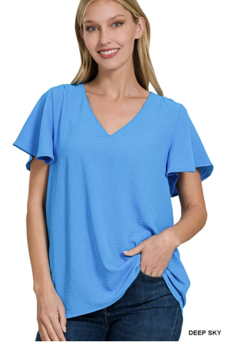 Stay Sweet Airflow Flutter Sleeve Top