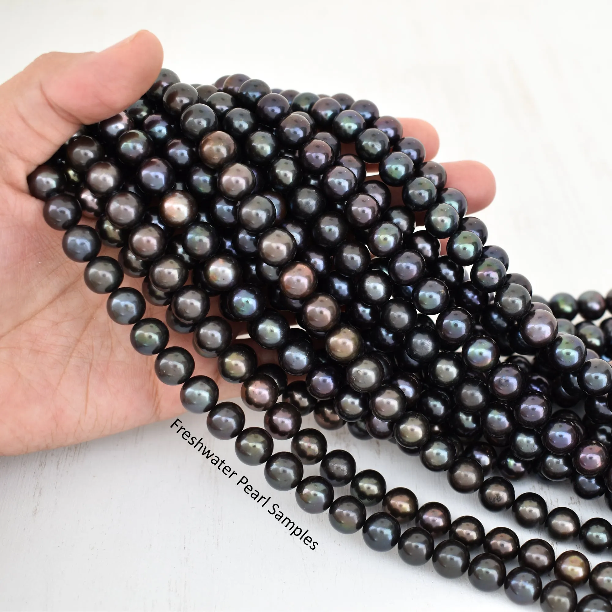 Triple Black Freshwater Pearl Floater