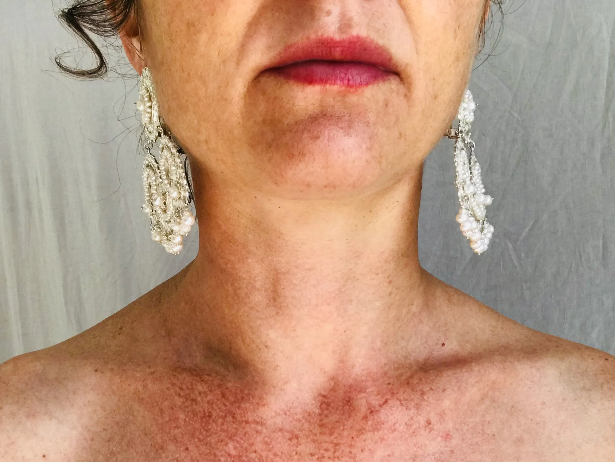 Vintage Oaxacan Filigree Earrings With Pearl. Sterling Silver. Mexico. Frida Kahlo