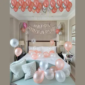 Wedding Anniversary Decoration Kit Golden 64 Pcs Bedroom Decoration Items